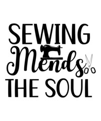 Obraz premium Sewing SVG Bundle, sewing machine svg, seamstress svg, tailor svg, quilting svg, svg designs, sew svg, needle svg, thread svg,Thread Cutting File, DXF, EPS, Black and White, Sewing Lover Cut File