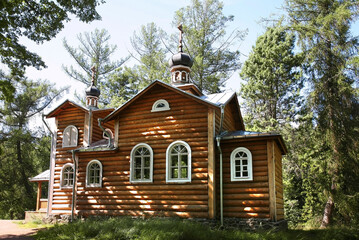 Konevsky skete. The temple was restored at the beginning of the 21st century.. Valaam Monastery, Valaam Island. Republic of Karelia, Russia