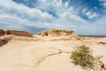 Ruins of Topraq Kala in Uzbekistan, Central Asia