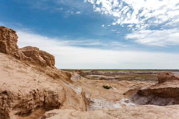 Ruins of Topraq Kala in Uzbekistan, Central Asia