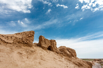 Fototapeta premium Ruins of Topraq Kala in Uzbekistan, Central Asia