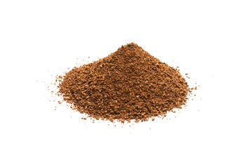 Instant coffee isolated on white background.