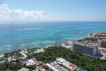Naklejka premium works under construction at Playa del Carmen, Quintana Roo, Mexico