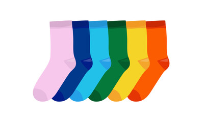 Kids colorful rainbow socks.