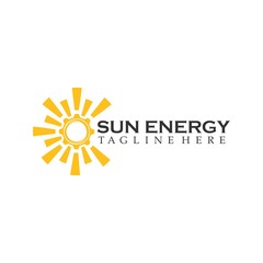 sun energy logo. simple minimalist