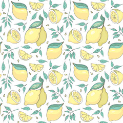 Seamless lemon pattern6