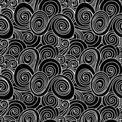 Fototapeta na wymiar Seamless black and white hand-drawn seamless ornament, pattern in engineering zentangle.