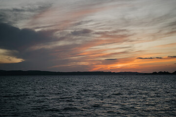 Naklejka premium Sunset sky in Sardinia 