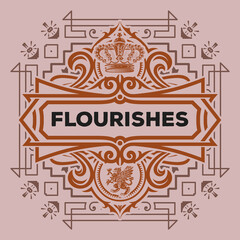 Western card with vintage style