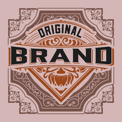 Western card with vintage style