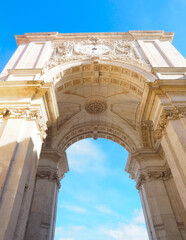 Arco da Rua Augusta at Comercio square in Lisbon in Portugal