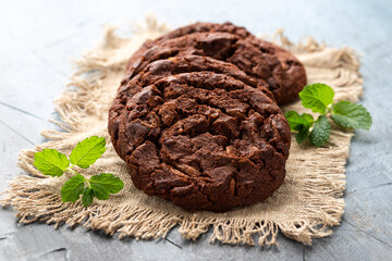 Fresh Chocolate, orange chip cookies with mint