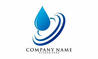 Water drop illustration vector logo