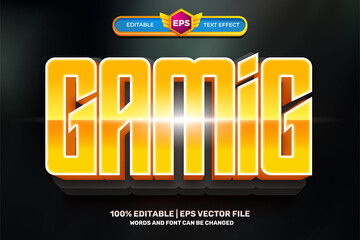 gaming trend layer 3D Editable text Effect Style