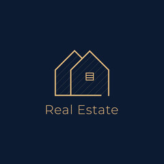 Corporate Modern Real estate Property Construction House Vector Logo Design Template