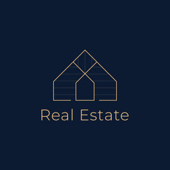Corporate Modern Real estate Property Construction Home Vector Logo Design Template