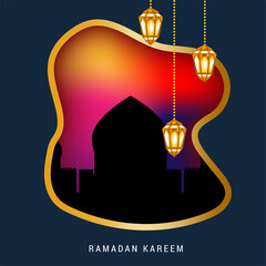 Ramadan sale social media and marketing post. Social media banner template. Ramadan sale templates design