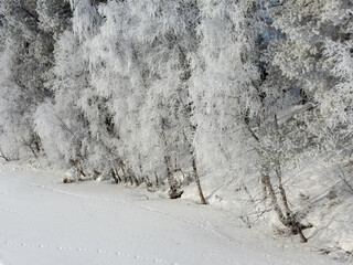 Drone shots Finland holiday sunset ice winter sky 