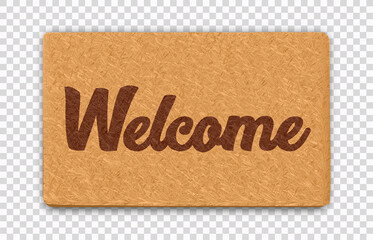 Door Mat Welcome, vector illustration - 496663172