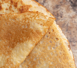 Pan fried pancake as a background.
