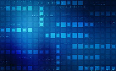 2d illustration Abstract futuristic electronic circuit technology background
