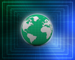 3d rendering abstract world concept