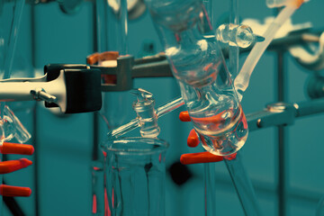 Laboratory device for distillation of volatile liquid fractions