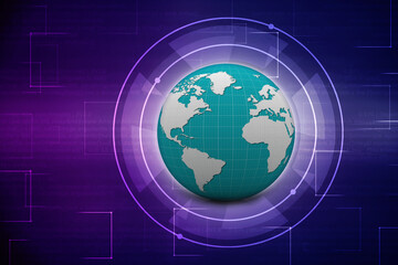 3d rendering abstract world concept