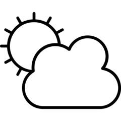 Cloud And Sun Icon