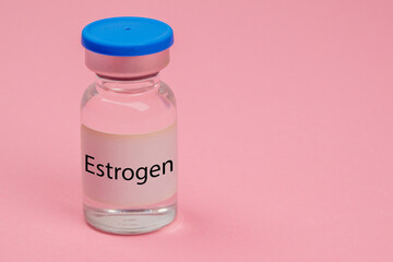 estrogen hormone injection vial for female hormone therapy