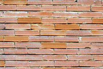 flat prefabricated brick area, old material