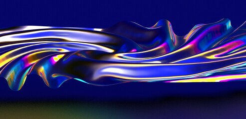 Colorful flowing liquid thermal waves abstract background