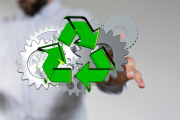 Green Technology Symbol 3d concept.