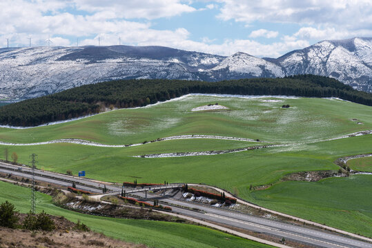 Highway A-21 Noain. Navarre