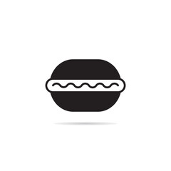 cheeseburger menu icon vector illustration
