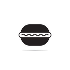 cheeseburger menu icon vector illustration