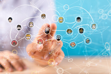 conference Digital Network and data concept 3d