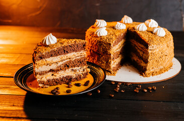 cake with chocolate