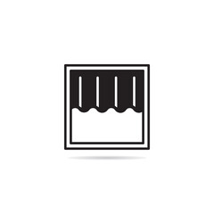 curtain and window icons set