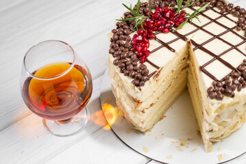 christmas cake and tea