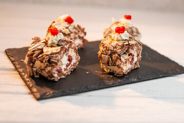 chocolate cake with nuts
