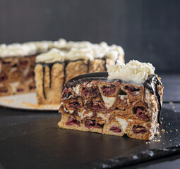 chocolate cake with cherry