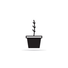houseplant, plant pot icon vector illustration