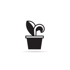 houseplant, plant pot icon vector illustration
