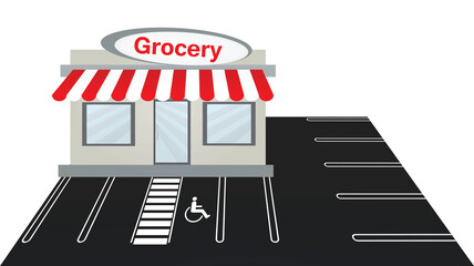 Small grocery store. vector illustration