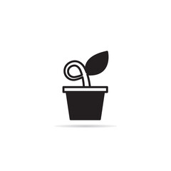 houseplant, plant pot icon vector illustration