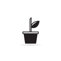 Fototapeta na wymiar tree and plant pot icon vector illustration