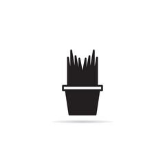 tree and plant pot icon vector illustration