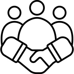 cooperation outline icon