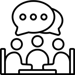 Naklejka premium meeting outline icon